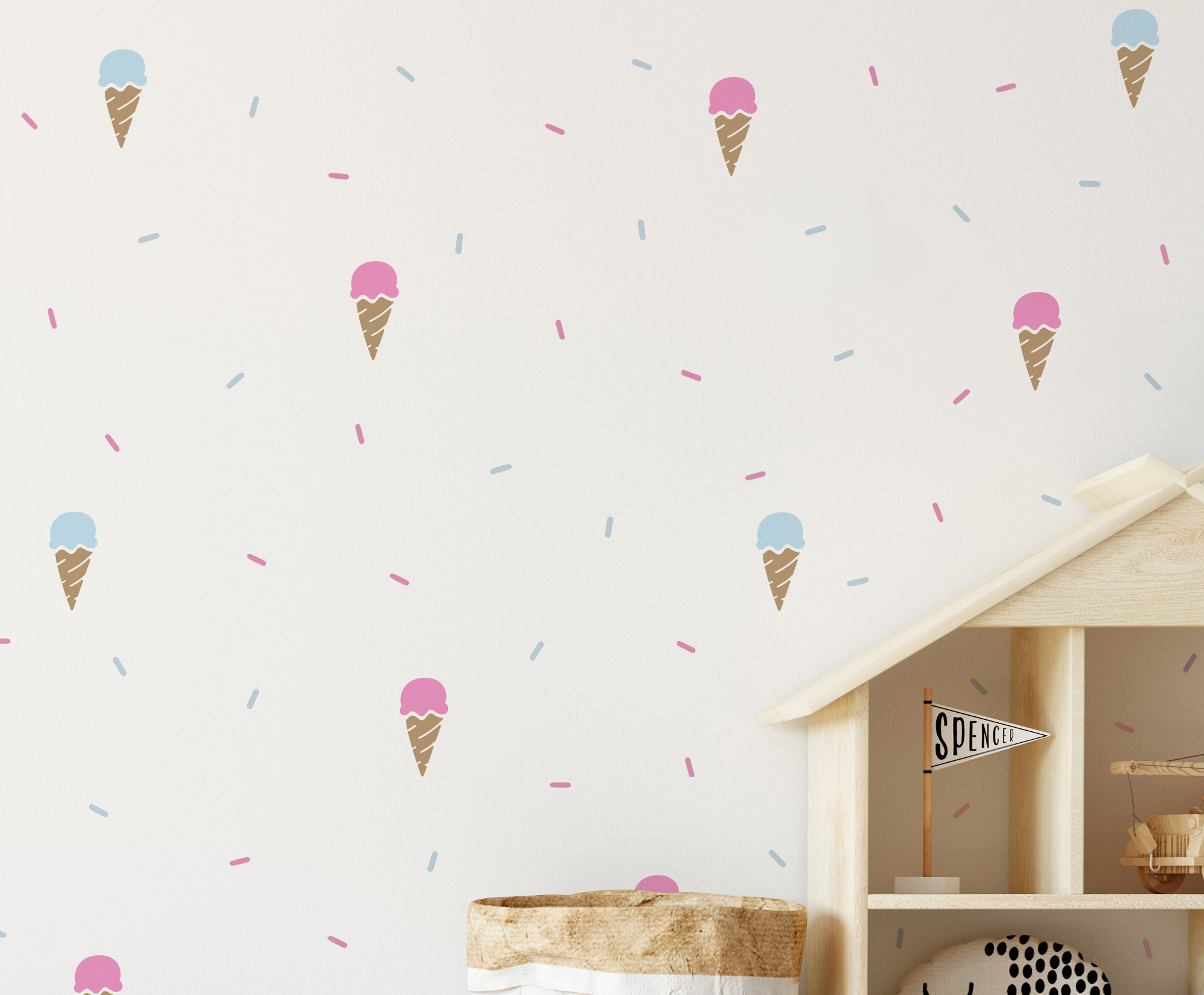 Harriet Bee Ice Cream and Sprinkles Wall Decal Wayfair