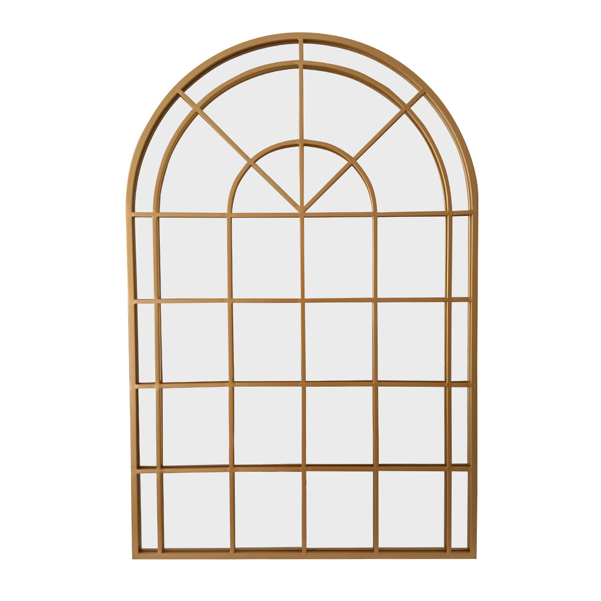Mercer41 Huwwa Window Pane Metal Wall Mirror Wayfair