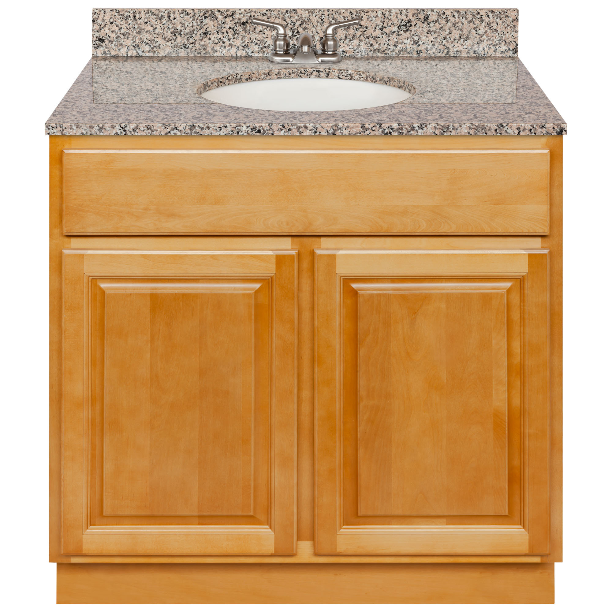 LessCare 37'' Freestanding Single Bathroom Vanity with Granite Vanity