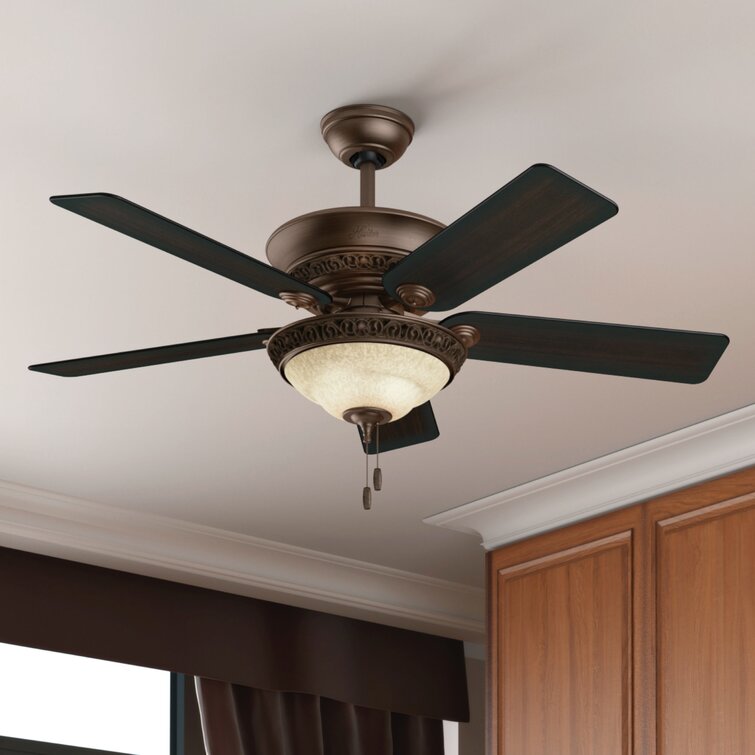 Hunter Fan 52 inch Cocoa Finish Traditional Ceiling Fan with Bowl Light Kit 