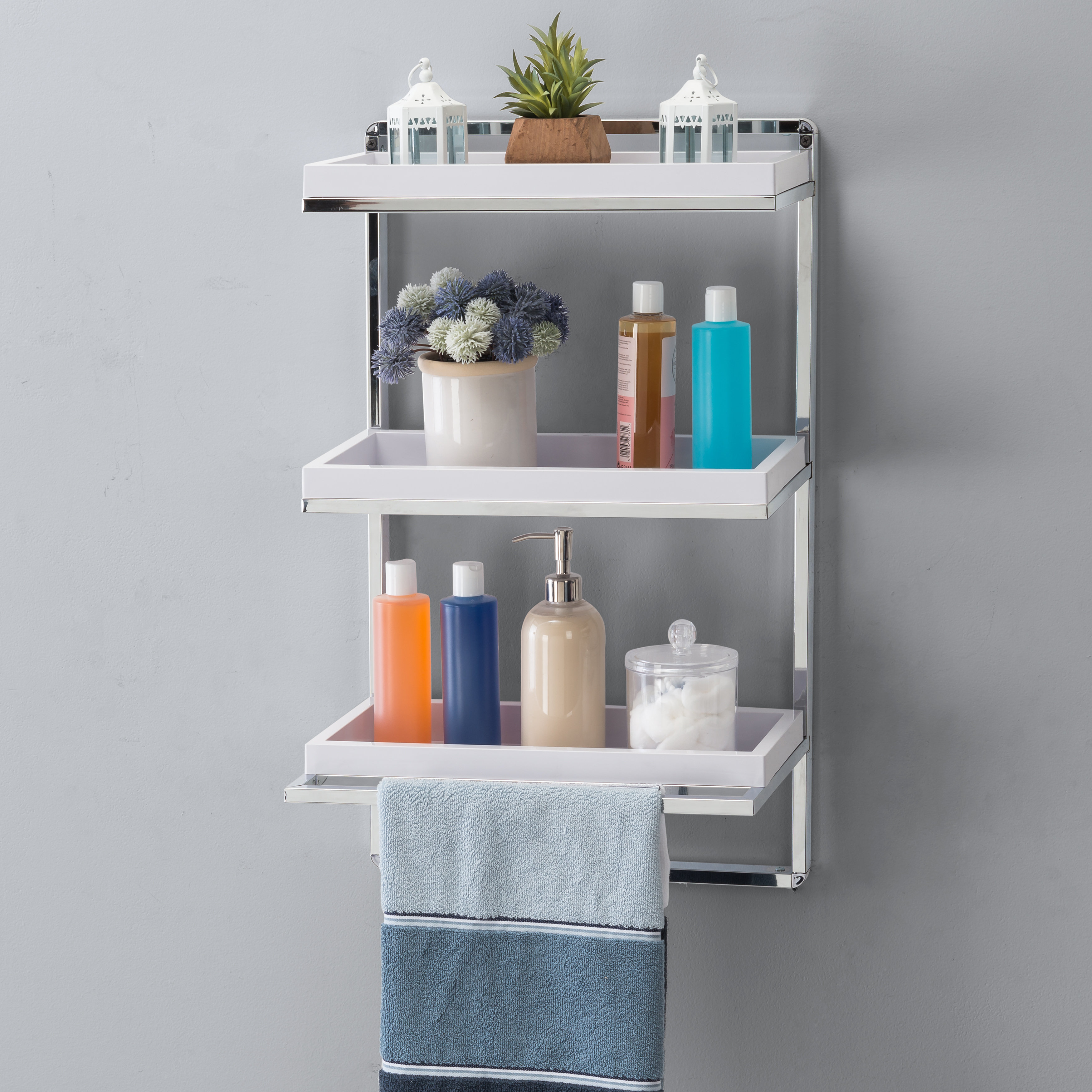 Zipcode Design™ Saskia Metal Wall Mounted Bathroom Shelves & Reviews