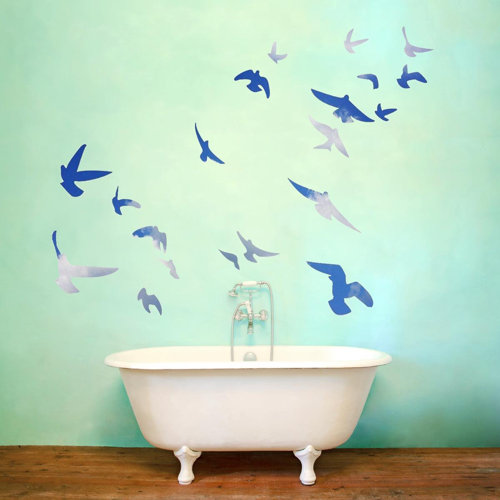 Winston Porter Clent Flock of Birds Flying Wall Decal | Wayfair