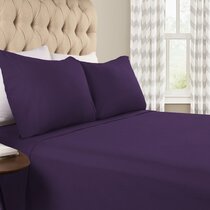 Purple Solid All Season 100% Brushed Cotton Flannel Bedding Standard Pillowcases Pillowcase Set of 2 Superior Premium Cotton Flannel Pillowcases