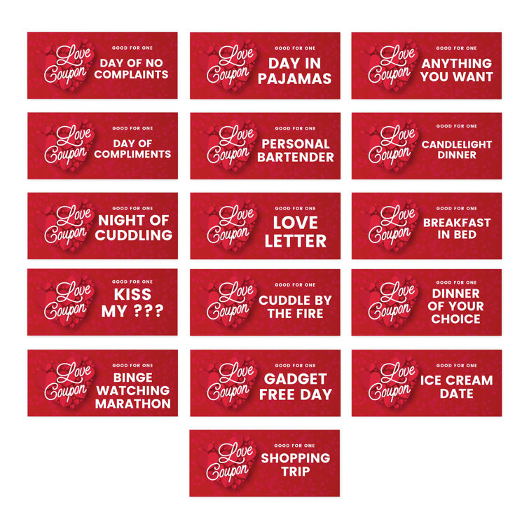 Hearts Good for One Love Funny Romantic Coupons