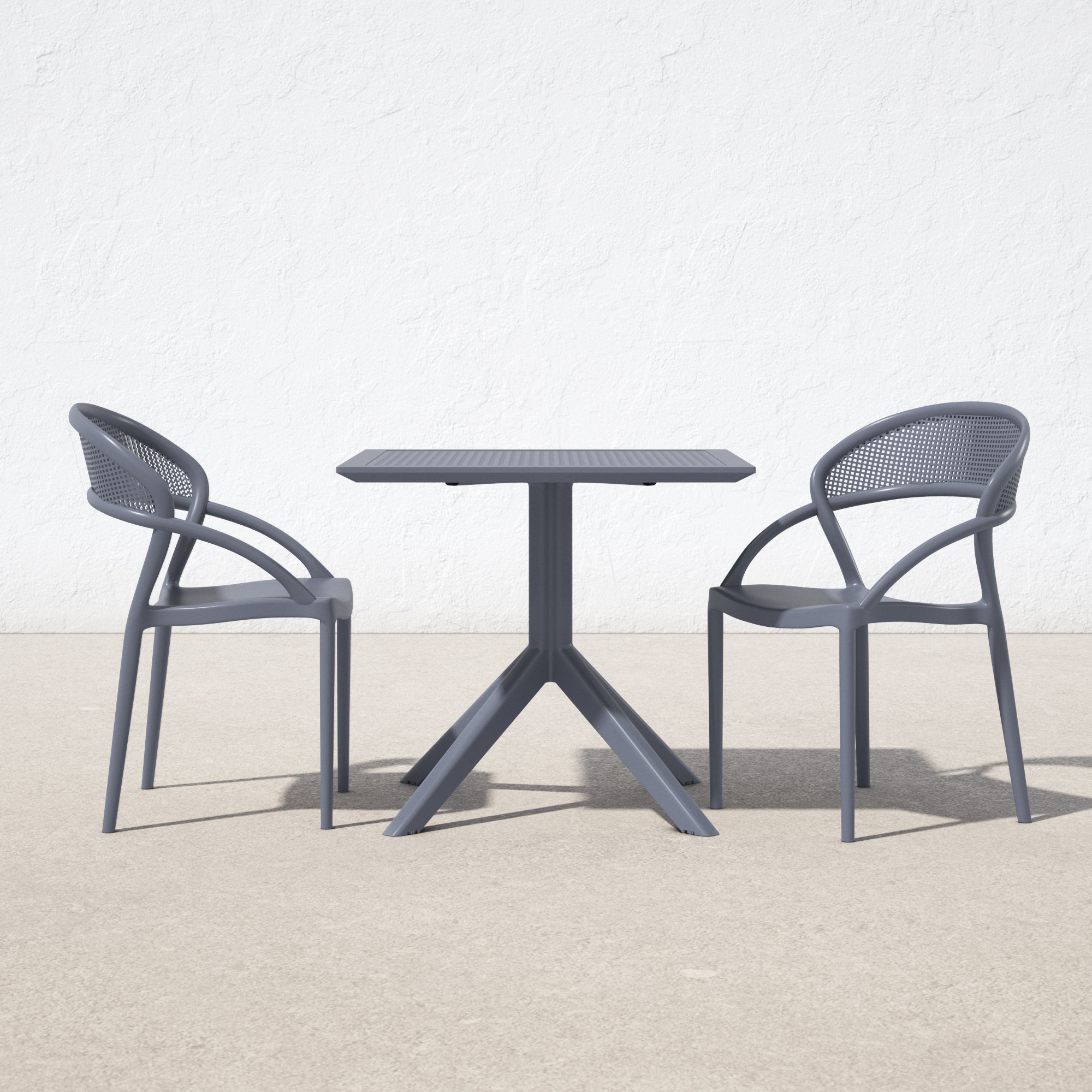 AllModern Farrah Square 2 Person Outdoor Dining Set Wayfair