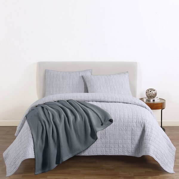 Waffle Heavy Weave Honeycomb Quality Cotton Blend Bedspread Throw Collection 