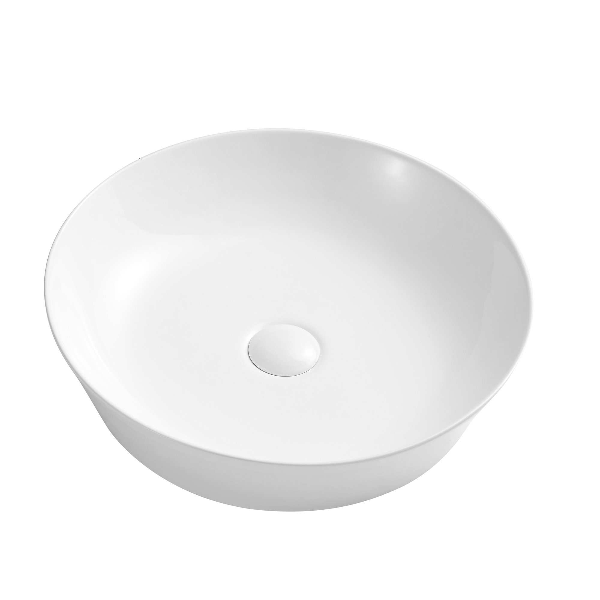 Aula White Ceramic Circular Vessel Bathroom Sink Wayfair