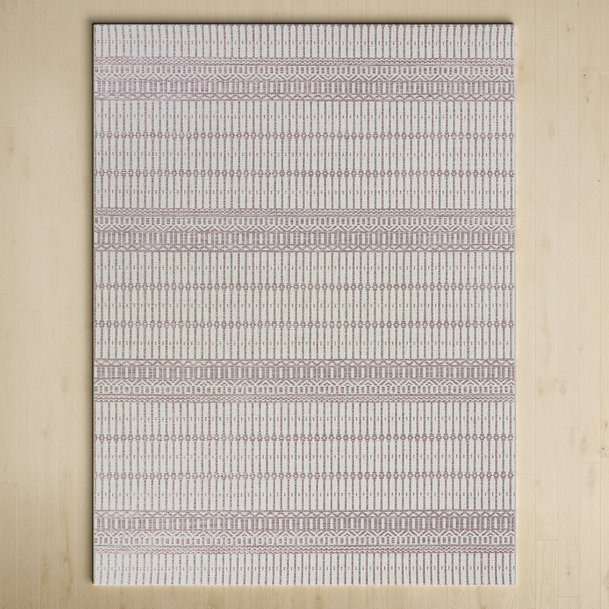 Birch Lane™ Danforth Performance Purple/Beige Rug & Reviews | Wayfair
