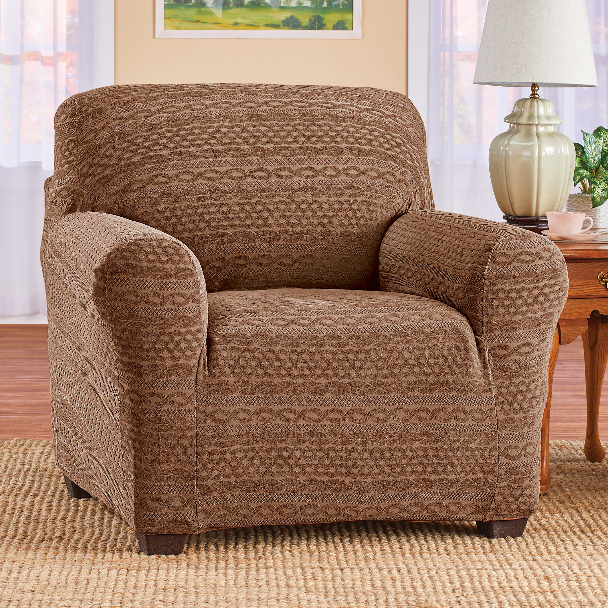 Loon Peak® Attractive TCushion Armchair Slipcover Wayfair