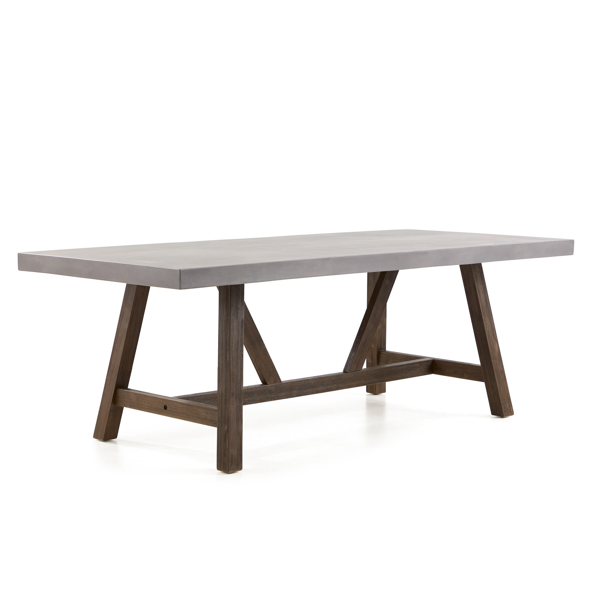 Loon Peak® Choukri 70.87'' Concrete Trestle Dining Table Wayfair