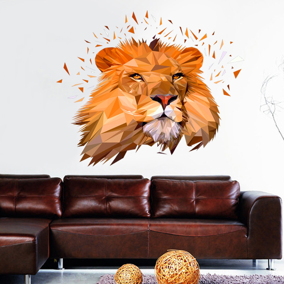 Dakota Fields Polygonal Leo Lion Wall Decal Wayfair