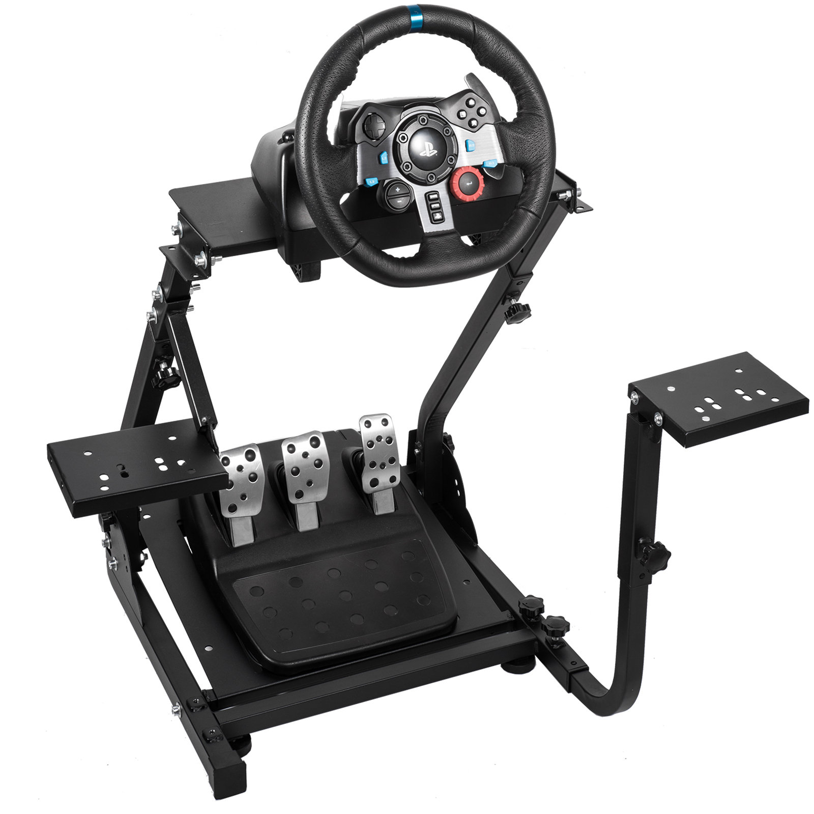 Anman G29 Racing Wheel Stand with Gear Shifter Mount No Seat Steering Wheel Handbrake Pedal | Wayfair