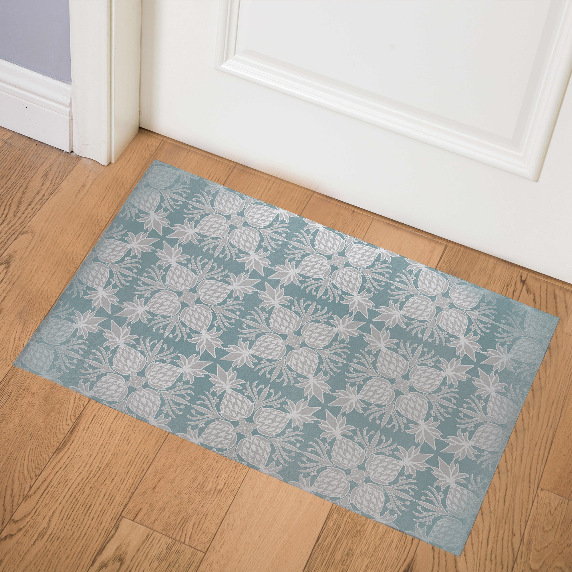Canora Grey Gjon Guiseppe Moroccan Fade Denim Indoor Door Mat Wayfair