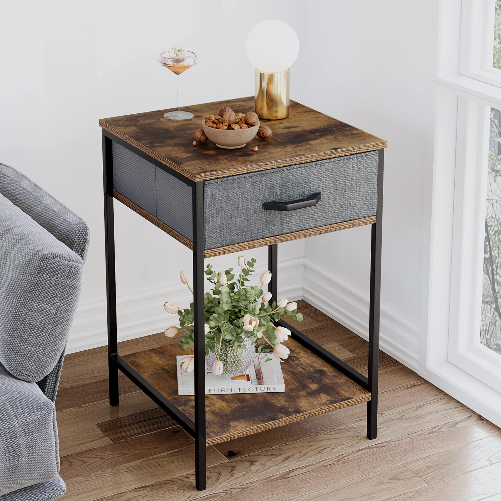 Zipcode Design™ Aycock Iron Nightstand & Reviews Wayfair