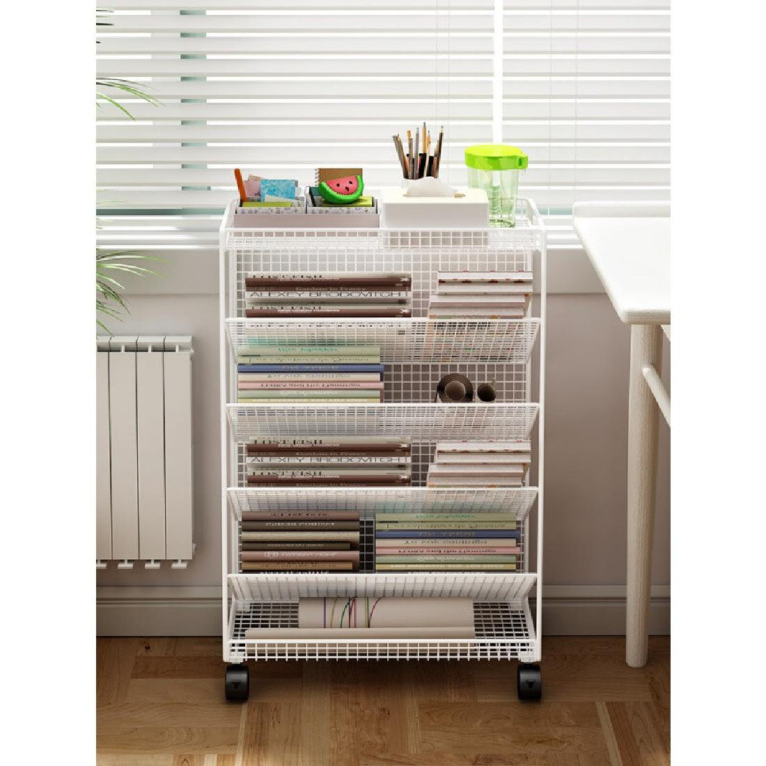 Inbox Zero Portable Bookshelf Simple Bookshelf Floor Small Bookshelf