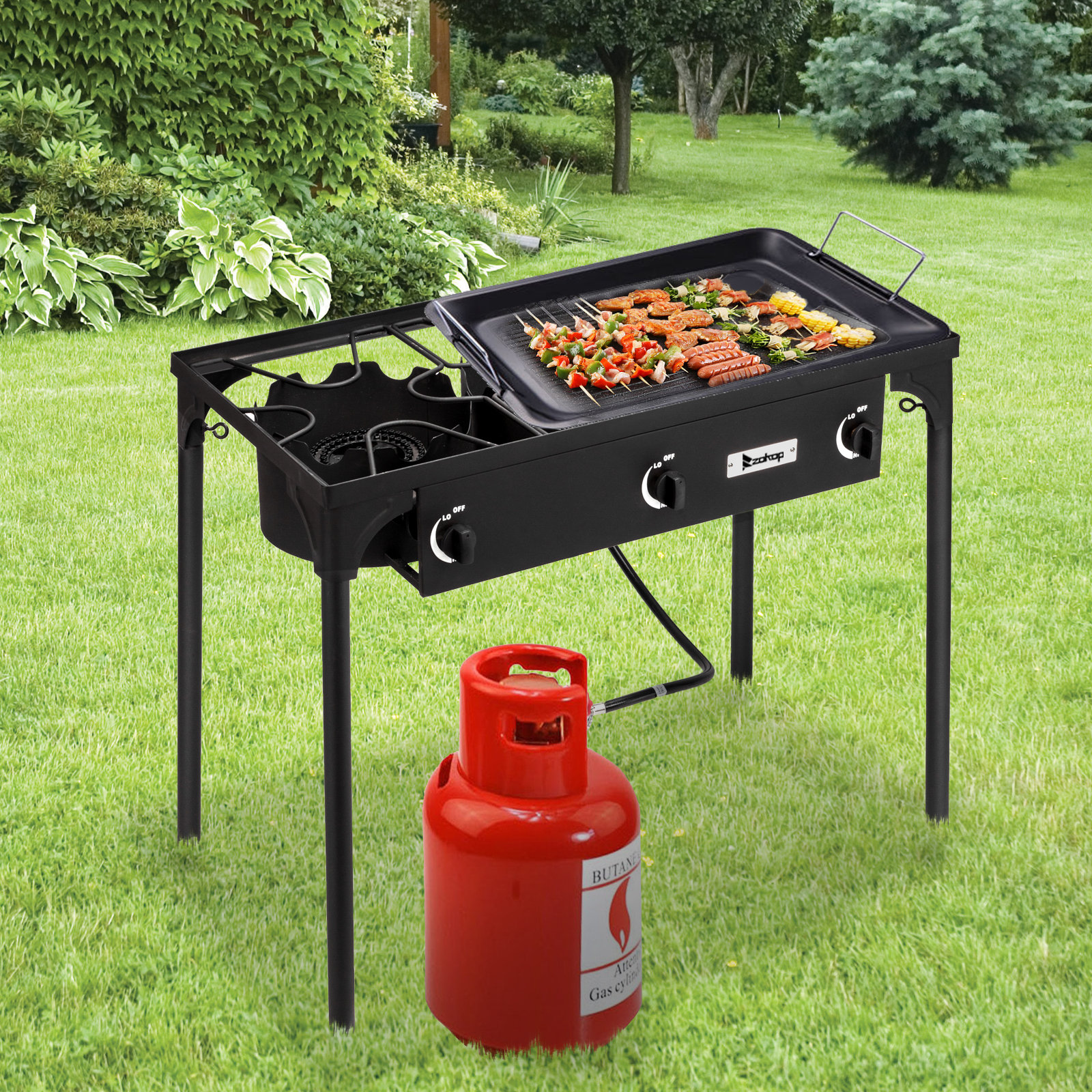 Ubesgoo 3Burner Propane Outdoor Stove & Reviews Wayfair