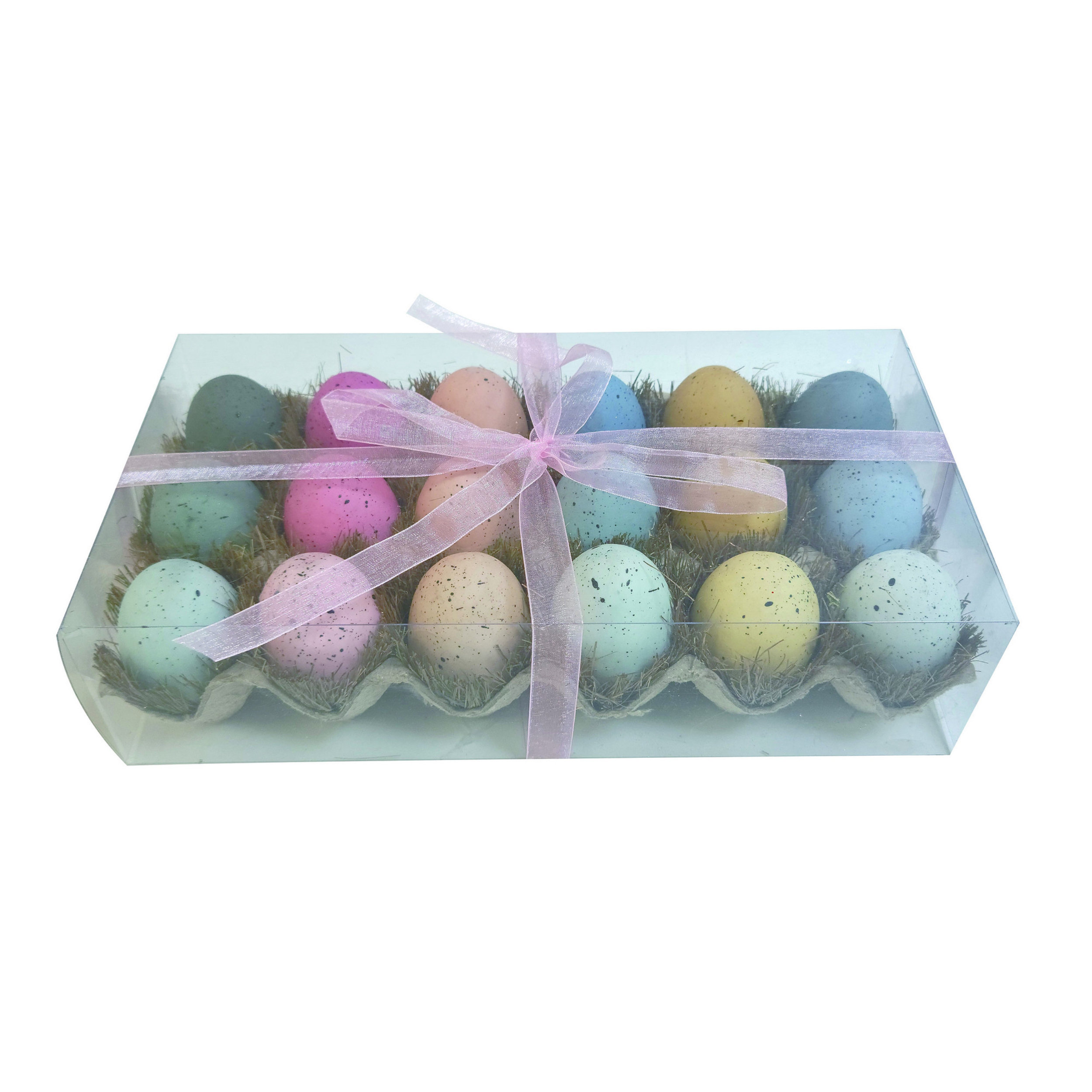 The Holiday Aisle® Foam 11.81 In. Speckled Easter Egg Decor Set Of 18