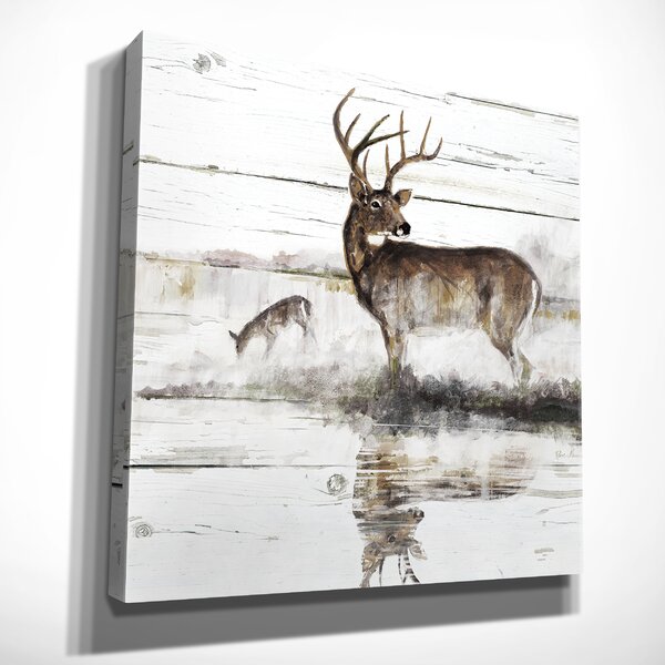 CANVAS Whitetail Deer Herd Art print POSTER 