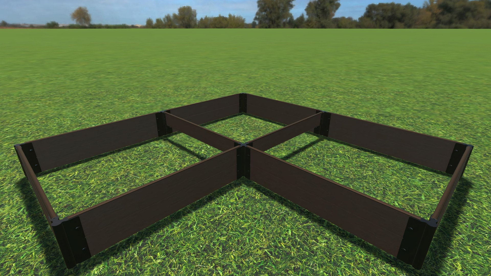 Frame It All Arrowhead 8' ft x 8' ft Composite Raised Garden Bed