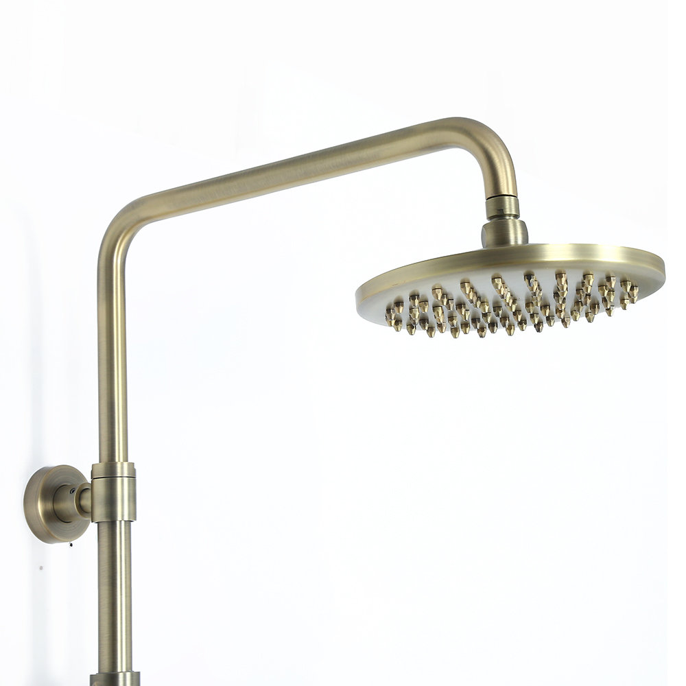 Homary Exposed Brass Round Complete Shower System & Reviews Wayfair