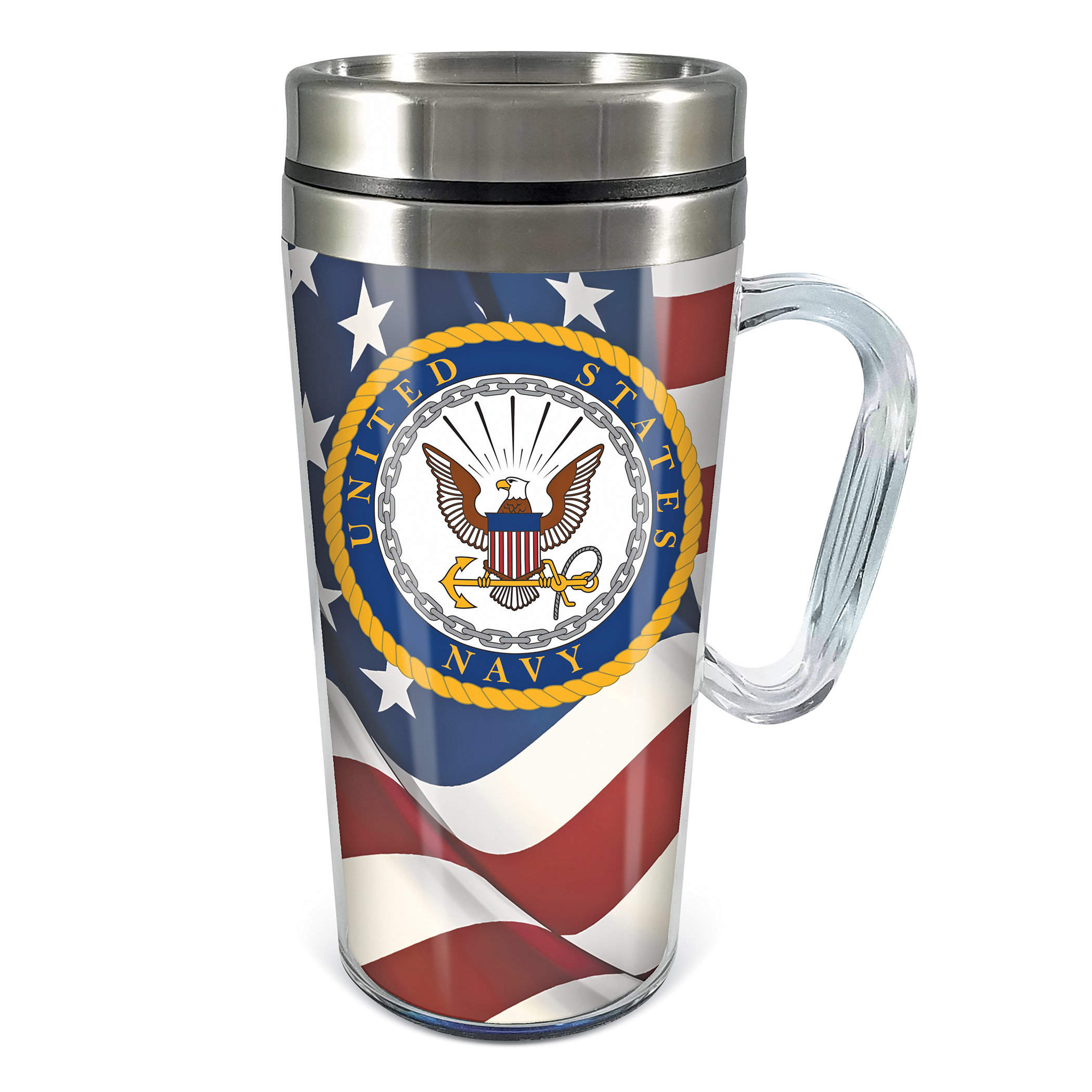 Winston Brands Military Branch Stainless Steel Insulated Travel Mug
