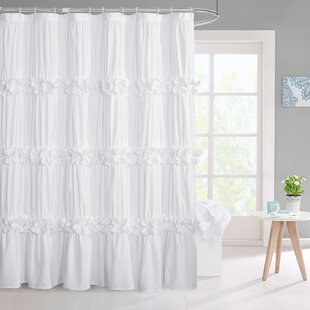 Diamond Dot Ruffled Fabric Bathroom Window Curtain With Attached Valance and Tiebacks Linen 