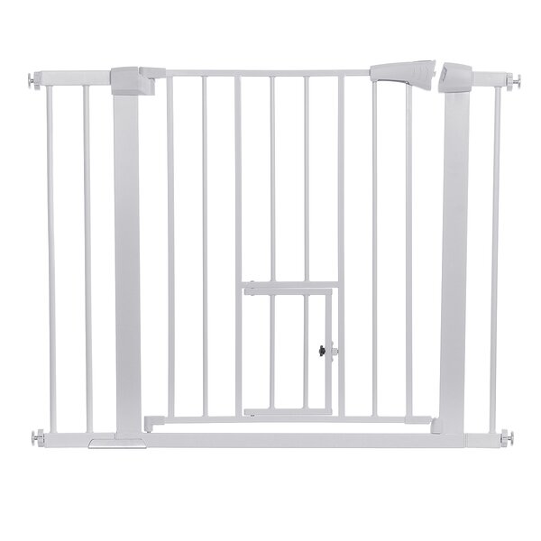 Pet & Baby Safety Gate 45"-49" XTall Auto-Close Adjustable Black Indoor Dog 