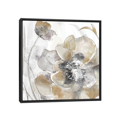 East Urban Home Taupe Spring Poppy I by Maria Donovan - Wrapped Canvas ...