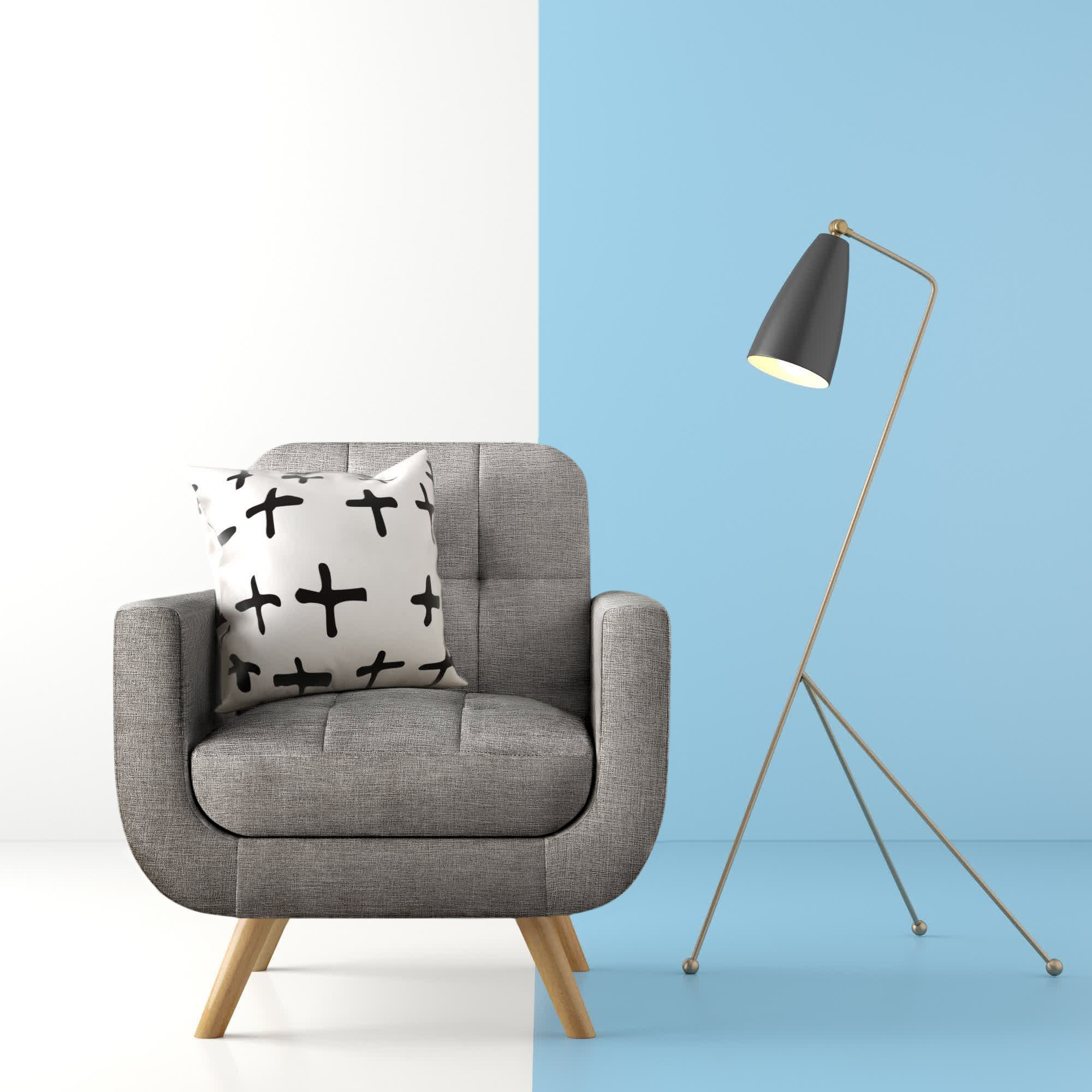 Hashtag Home Juliana 29'' Wide Tufted Linen Club Chair & Reviews Wayfair