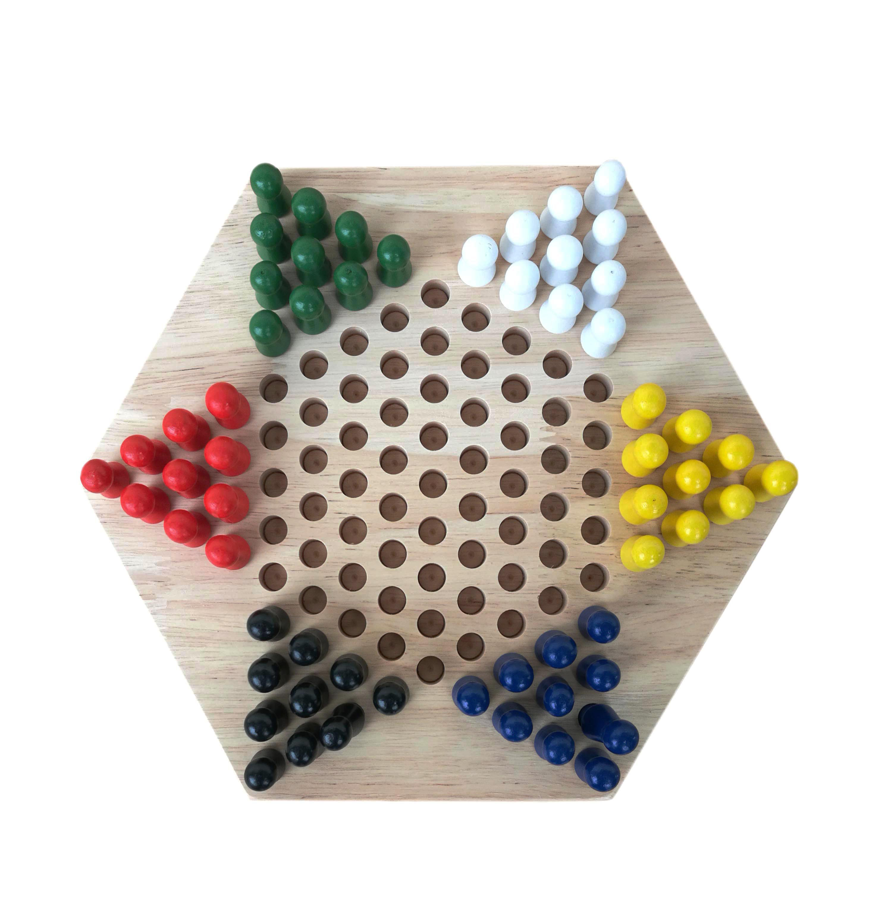 Fixturedisplays®Wood Chinese Checkers 60-PC Jump Board Game Tiaoqi Board  Game Up To 6 Strategy 18614 | Wayfair