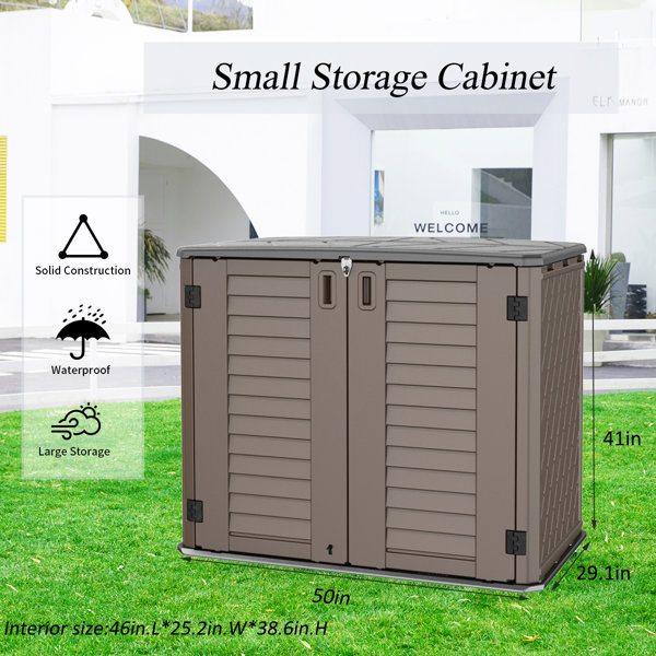 4 ft. 2 in.W x 2 ft.5 in.D Resin Horizontal Storage Shed