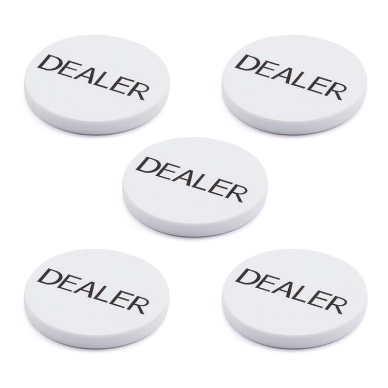 Black/White Trademark Poker On/Off Chip Button for Craps Dealer Button 