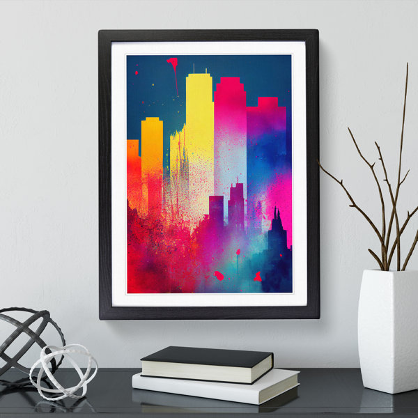 17 Stories XV1022-3308X Painted City Skyline No.2 Abstract - Picture ...