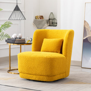 swivel armchair yellow