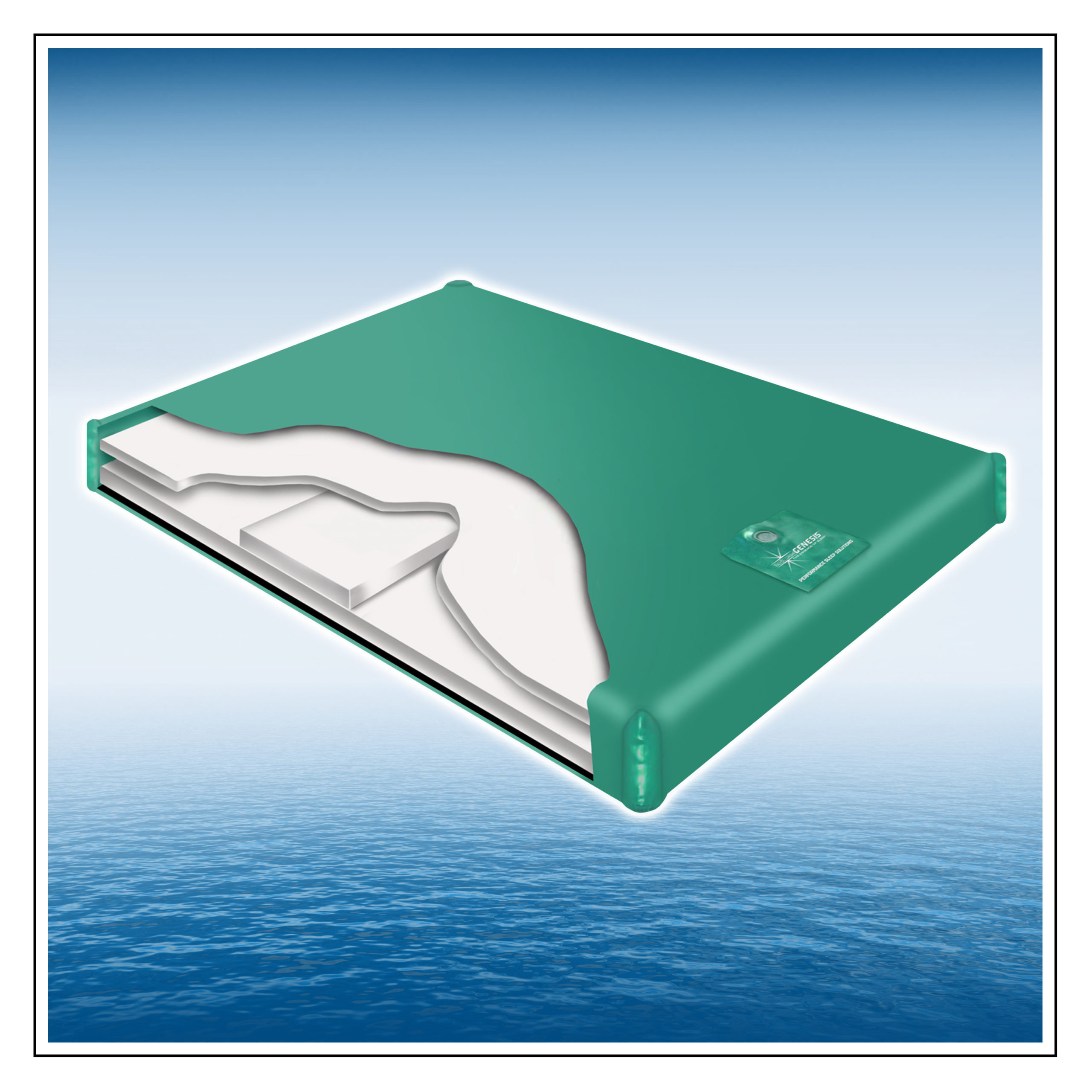 InnoMax Corporation Genesis 9'' SemiWaveless Fill Hardside Waterbed