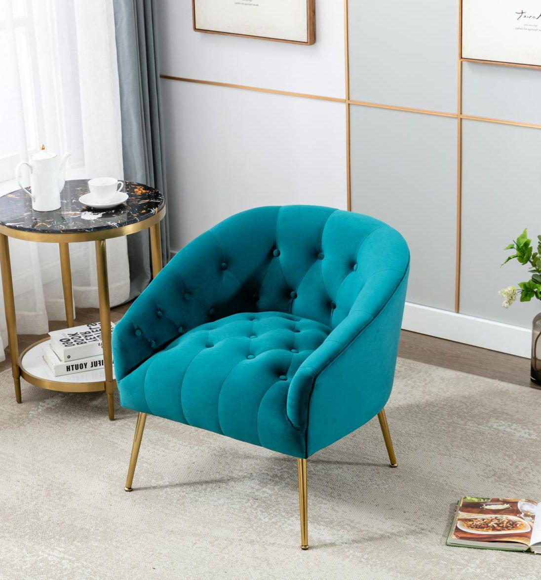 Everly Quinn Debrorah Upholstered Accent Chair & Reviews Wayfair