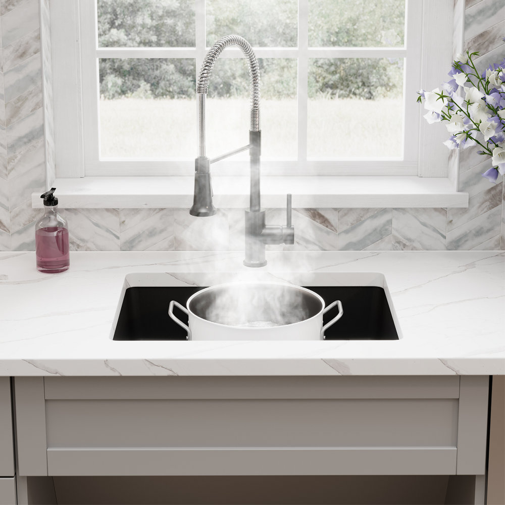 Elkay Quartz Classic 22'' W Single Bowl Quartz DropIn Kitchen Sink