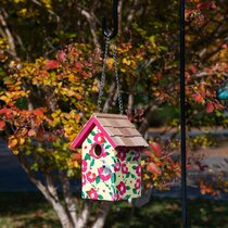 Cute Rustic Galvanized Metal Birdhouse Bird House Red Our Nest Cottage Style 
