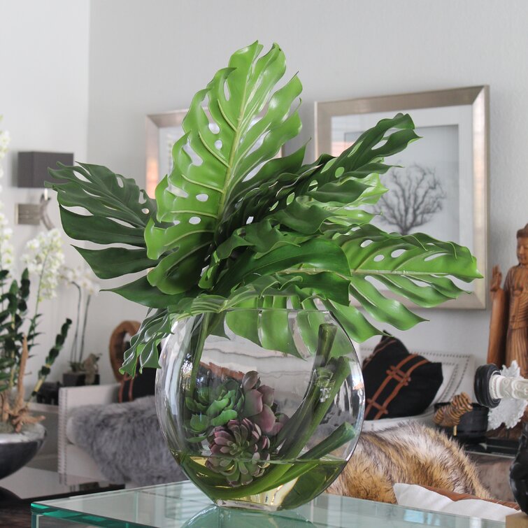 effectief Blij Overwinnen Bayou Breeze 35'' Faux Plant in Glass Vase | Wayfair