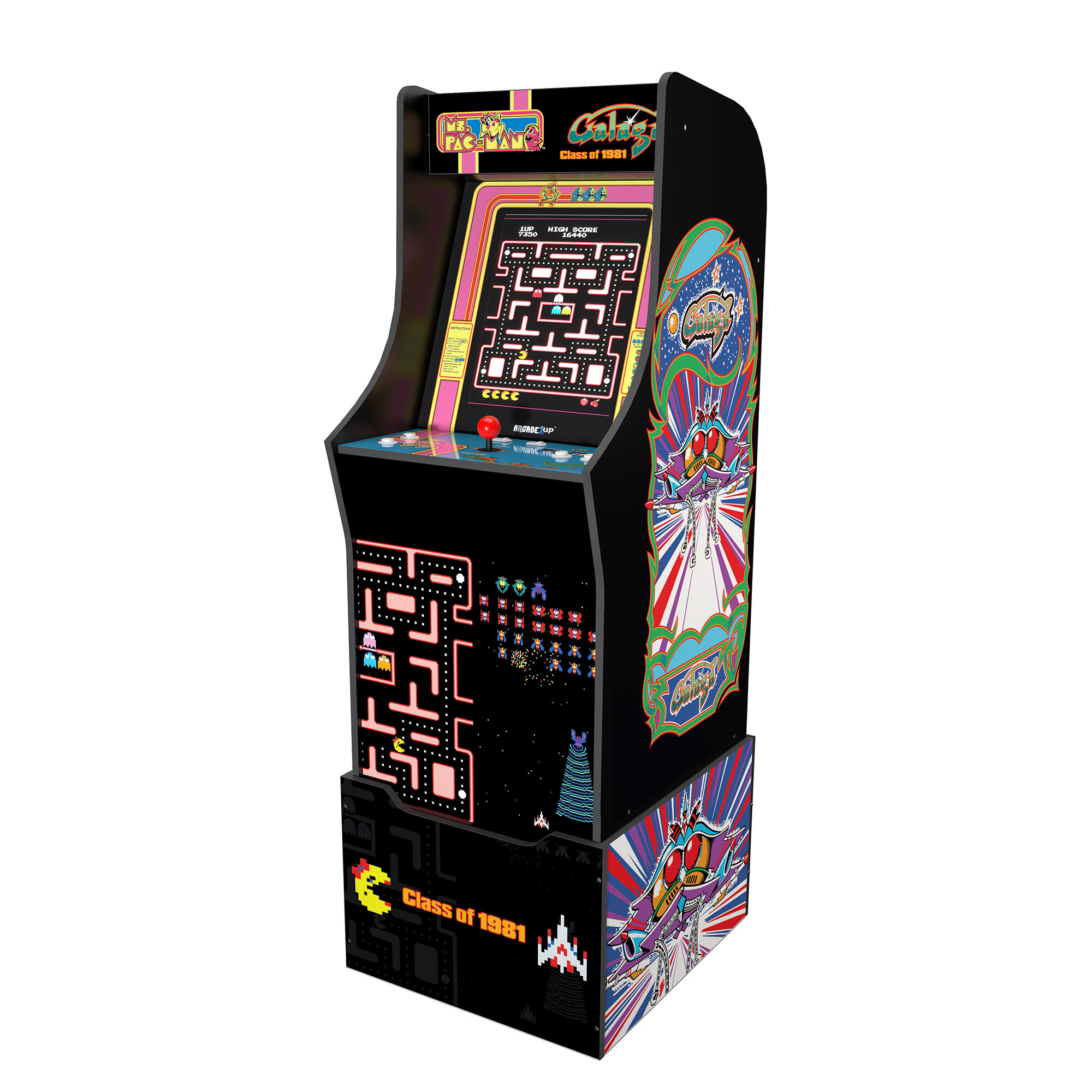 NEW Arcade1Up Super Pac-Man/Pacman Galaga Dig Dug Galaxian Cabinet W/ Riser 