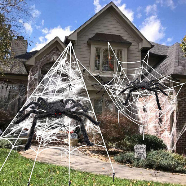 ansiedad Gastos Descripción del negocio The Holiday Aisle® Giant Spider Web Spooky & Reviews | Wayfair