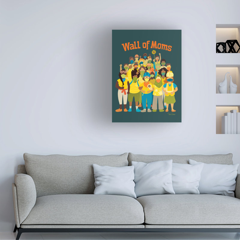 Wall Of Moms by Kris Duran - Wrapped Canvas Textual Art