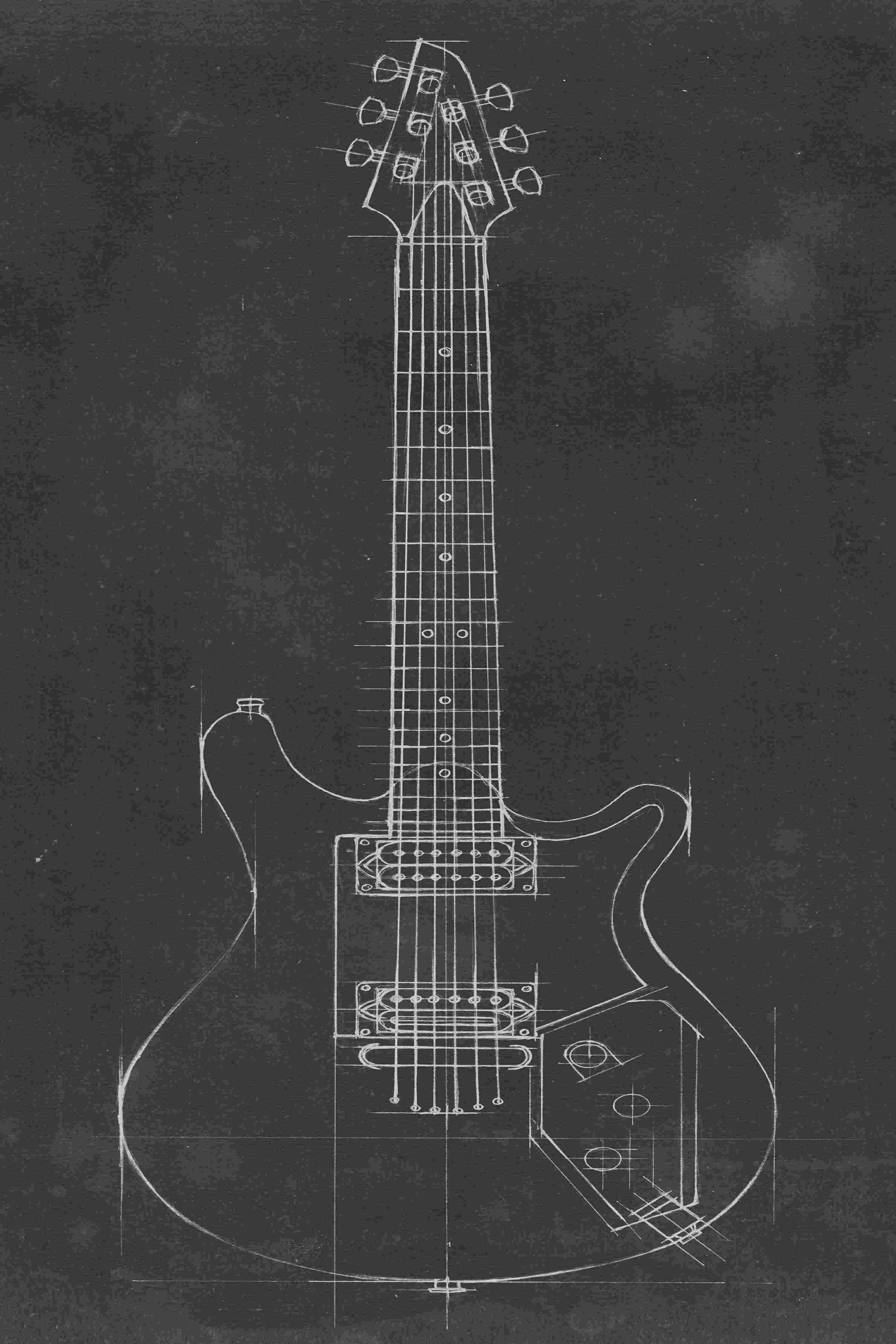 Red Barrel Studio® Electric Guitar Blueprint II by Ethan Harper