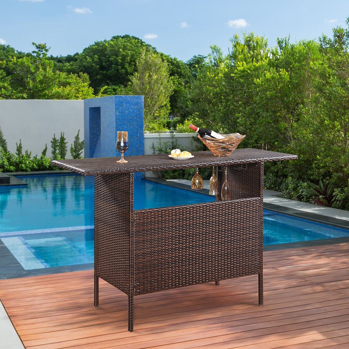 Latitude Run® Outdoor Bar Table Wayfair