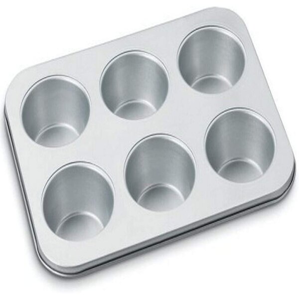 3 Pack Cupcake Pan Toaster Oven Size 6-cup Metal Muffin 