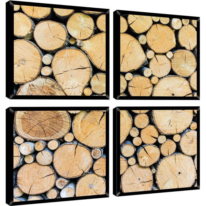 4 Piece Picture Frame Photograph - Log Cabin Wall Decorations