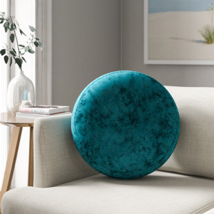 round blue pillows