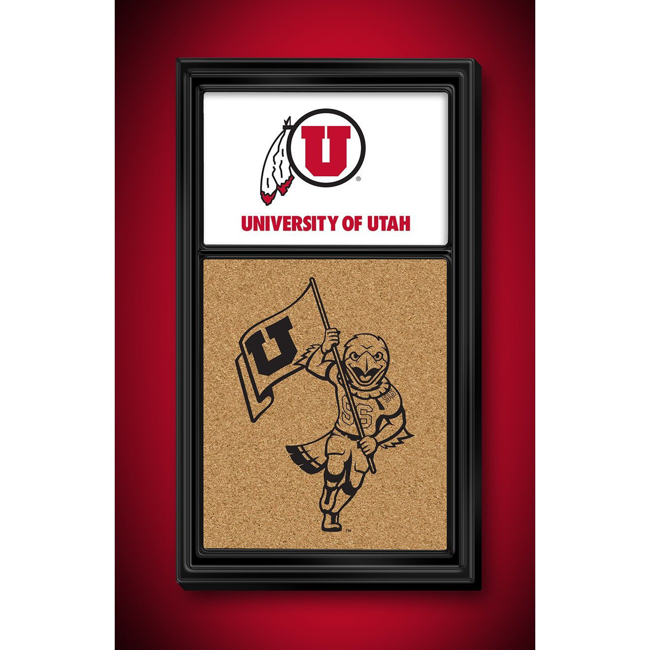 The FanBrand Utah Utes Swoop Cork Noteboard Wayfair