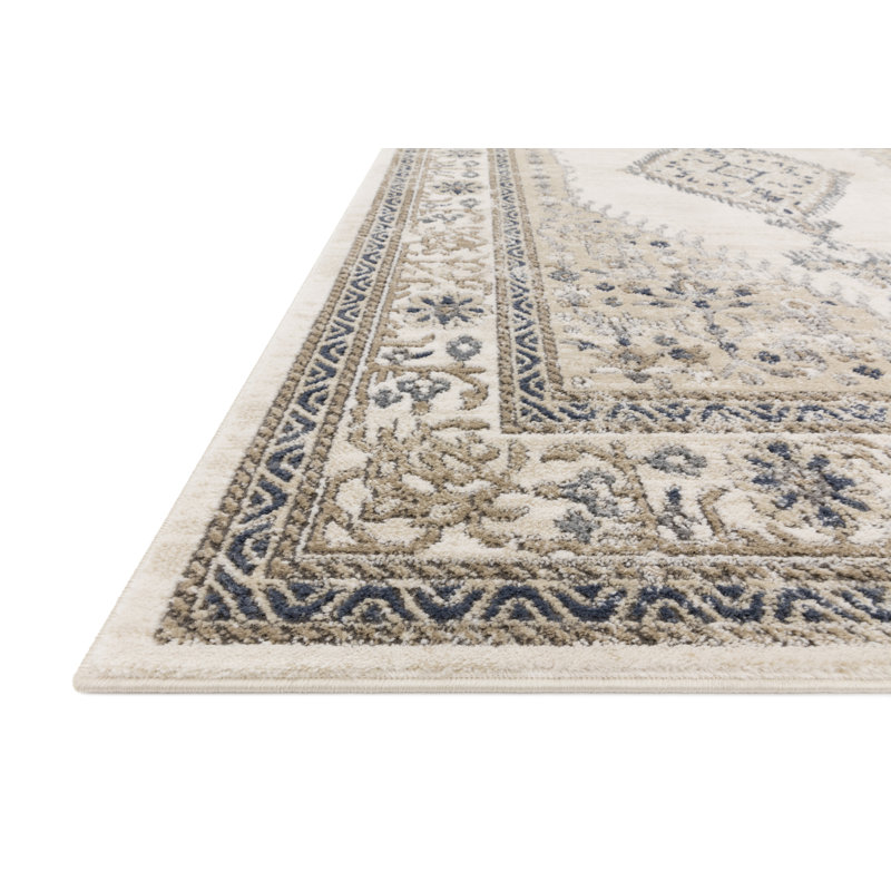 Charlton Home® Sagefield Performance Oatmeal/Ivory Rug & Reviews | Wayfair