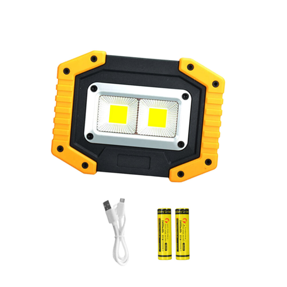 AA Rechargeable 30W COB LED Work Light Camping Spotlight Floodlight 18650 